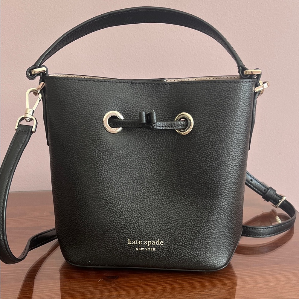 Kate Spade Black Crossbody Bag with Gold Accents